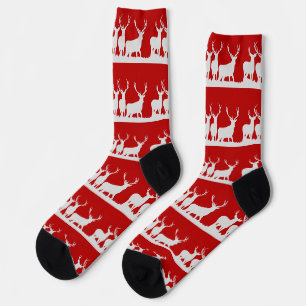 Weihnachtshirsch Rentier Feiertag einfach klassisc Socken