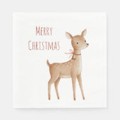 Weihnachtshirsch Serviette (Vorderseite)