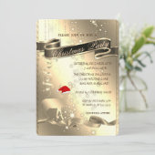 Weihnachtshirsch,Sparkle,Weihnachtsfirma Party Einladung (Stehend Vorderseite)