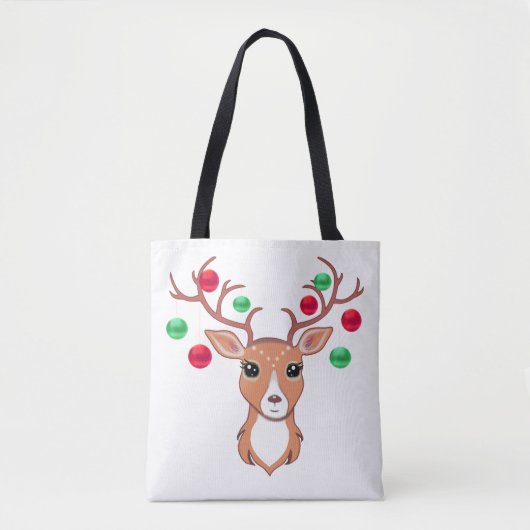 Weihnachtshirsch Tasche (Vorderseite)