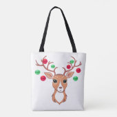 Weihnachtshirsch Tasche (Rückseite)