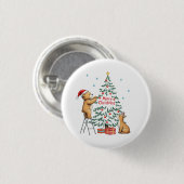 Weihnachtshirsch und Bär Button (Vorne & Hinten)