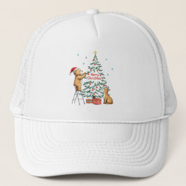 Weihnachtshirsch und Bär Truckerkappe