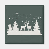 Weihnachtshirsch Winterzeit Feiertag Magnet (Vorne)