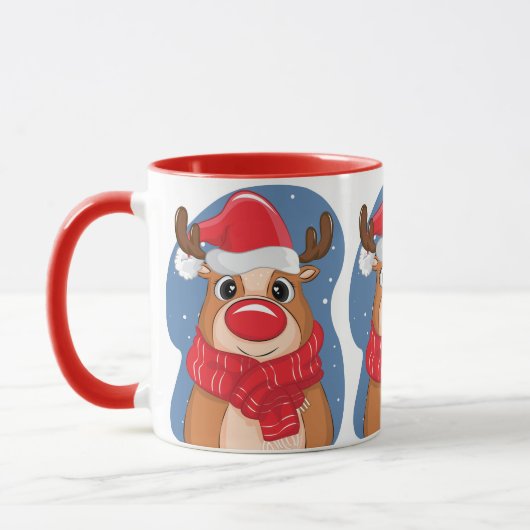 Weihnachtshirsch Zeichnend Tasse (Links)
