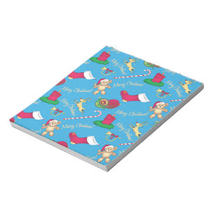 Weihnachtshirsche, Bär und Kerze Notizblock