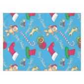 Weihnachtshirsche, Bär und Kerze Tischdecke (Vorderseite (Horizontal))