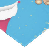 Weihnachtshirsche, Bär und Kerze Tischdecke (Schrägansicht)