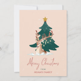 Weihnachtshirsche Feiertagskarte