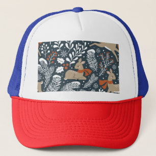 Weihnachtshirsche, festliches Design Truckerkappe