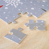 Weihnachtshirsche im Wald. Puzzle (Seite)