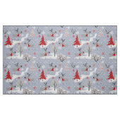 Weihnachtshirsche im Wald. Stoff (Fat Quarter (45,7 x 55,9 cm))