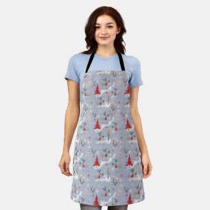 Weihnachtshirsche im Wald. Weihnachten, Hirsch Schürze