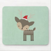 Weihnachtshirsche in einem Retro-Hipster der roten Mousepad (Vorne)