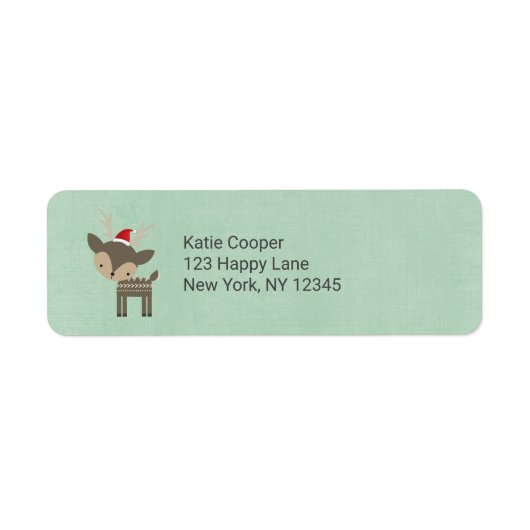 Weihnachtshirsche mit Roter Weihnachtsmannmütze Re (Vorne)