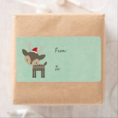 Weihnachtshirsche mit Roter Weihnachtsmannmütze Re (Insitu)