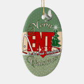 WEIHNACHTShnodoktor EAR, NASE, KEHLE Keramikornament (Rechts)