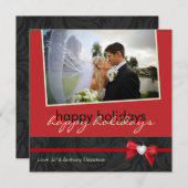 Weihnachtshochzeit danken Ihnen Foto-Karte Dankeskarte (Vorne/Hinten)