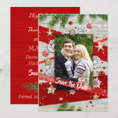 Weihnachtshochzeit Das Datum speichern Save The Date (Vorne/Hinten)