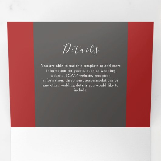 Weihnachtshochzeit - Dreifaltigkeitseinladung Dreifach Gefaltete Einladung (Innen Erste Seite)