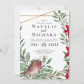 Weihnachtshochzeit Einladung (Vorderseite)