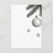 WeihnachtsHochzeit mit Details Begleitkarte (Rückseite)