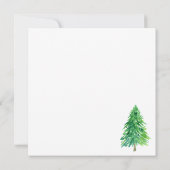 Weihnachtshochzeit Winterbaum Wald danke Einladung (Rückseite)