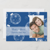 Weihnachtshochzeits-Foto-Einladungs-Karten Einladung (Rückseite)