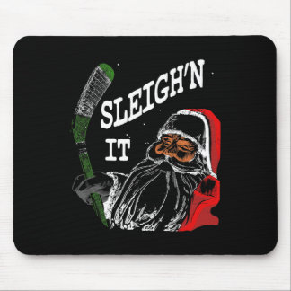 Weihnachtshockey - Santa - Sleigh'n It Hockey Mousepad
