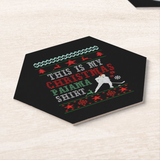 Weihnachtshockey Untersetzer (angewinkelt)