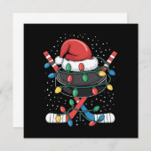 Weihnachtshockey Weihmas Weihsport Hat Ball Einladung (Vorne/Hinten)