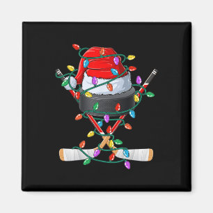 Weihnachtshockey Xmas Weihnachtssport Hat Ball Kin Magnet
