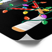 Weihnachtshockey Xmas Weihnachtssport Hat Ball Kin Poster (Ecke)