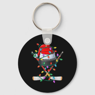 Weihnachtshockey Xmas Weihnachtssport Hat Ball Kin Schlüsselanhänger