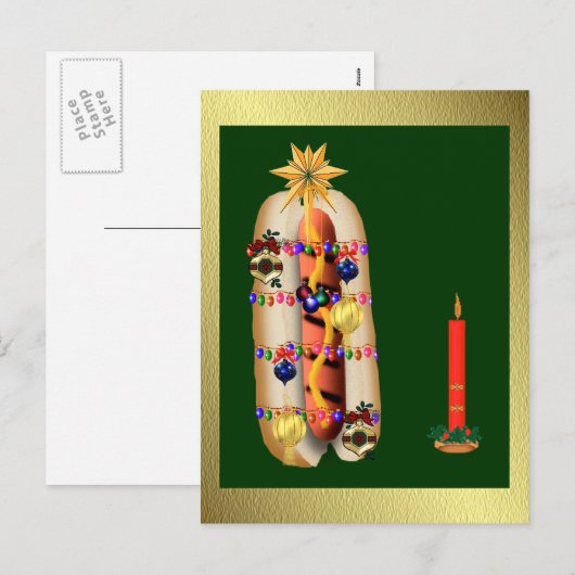 Weihnachtshodog Feiertagspostkarte (Vorne/Hinten)