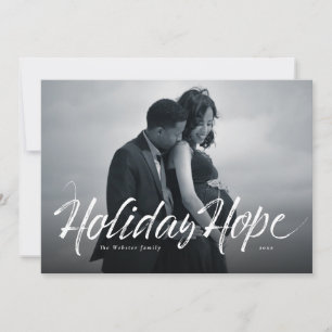 Weihnachtshoffnung moderne Schrift Foto Weihnachts Feiertagskarte
