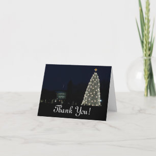 Weihnachtsholiday Weißen Haus und Nationalbaum Was Dankeskarte