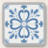 Weihnachtsholz und Blume Blütenblätter Getränkeuntersetzer (Vorderseite)