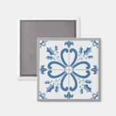 Weihnachtsholz und Blume Blütenblätter Magnet (Vorderseite/Rückseite)