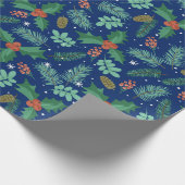 Weihnachtsholz und Pinecones nahtlos Muster 2 Geschenkpapier (Ecke)