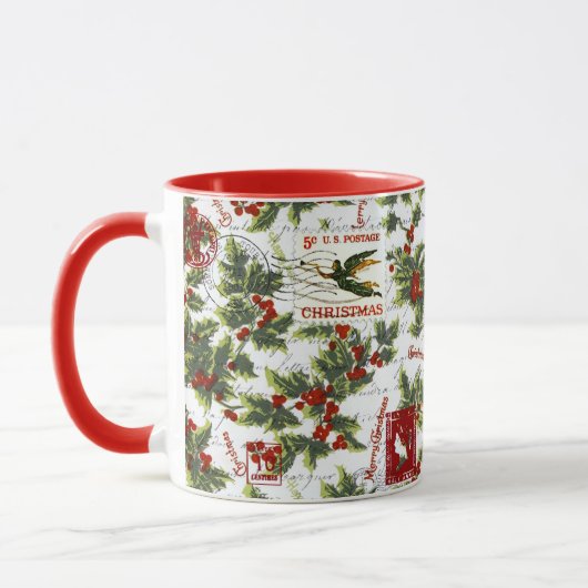 Weihnachtsholzmuster Tasse (Links)