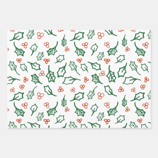 Weihnachtsholzpapier Geschenkpapier Set (Vorderseite)