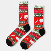 Weihnachtsholzsammlung Socken (Linkes Detail)