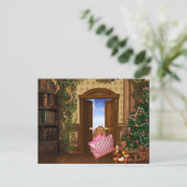 Weihnachtshoppinghund Feiertagspostkarte (Stehend Vorderseite)