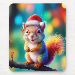 Weihnachtshörnchen als Weihnachtsmann-56765 Mousepad