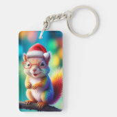 Weihnachtshörnchen als Weihnachtsmann-56765 Schlüsselanhänger (Rückseite)