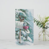 Weihnachtshörnchen auf der Mailbox Feiertagskarte (Stehend Vorderseite)