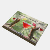 Weihnachtshörnchen Cocktail Dose Mat Fußmatte (Schrägansicht)