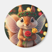 Weihnachtshörnchen Fairy Magnet (Vorne)