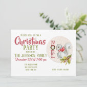 Weihnachtshörnchen-Illustration Einladung (Stehend Vorderseite)